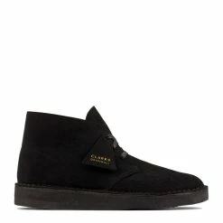 Clarks Originals Desert Coal Black Suede Shoes