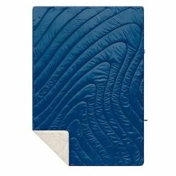 Rumpl Sherpa Printed Puffy Blanket Deep Water