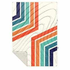 Rumpl Sherpa Printed Puffy Blanket Retro Sunset