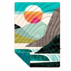 Rumpl Original Printed Puffy Blanket Salty Mountain Air Erik Abel