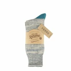 Anonymous Ism Gohemp Embroidery Crew Socks Blue -Yuketen Sales Shop Anonymous Ism Gohemp Embroidery Crew Socks Blue 03