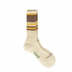 Anonymous Ism Gohemp Random Stripe Pile Crew Socks Brown