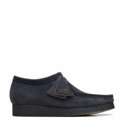 Clarks Originals Wallabee Shoes Ink Hairy Suede