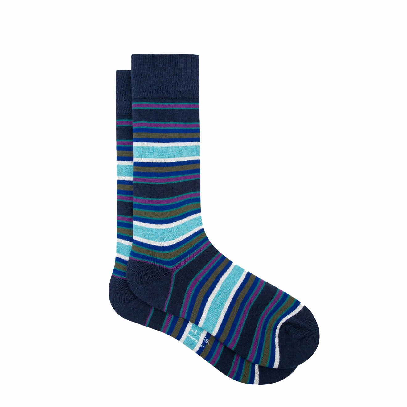 Paul Smith Cotton-Blend Stripe Socks Navy 1 Paul Smith Cotton-Blend Stripe Socks Navy