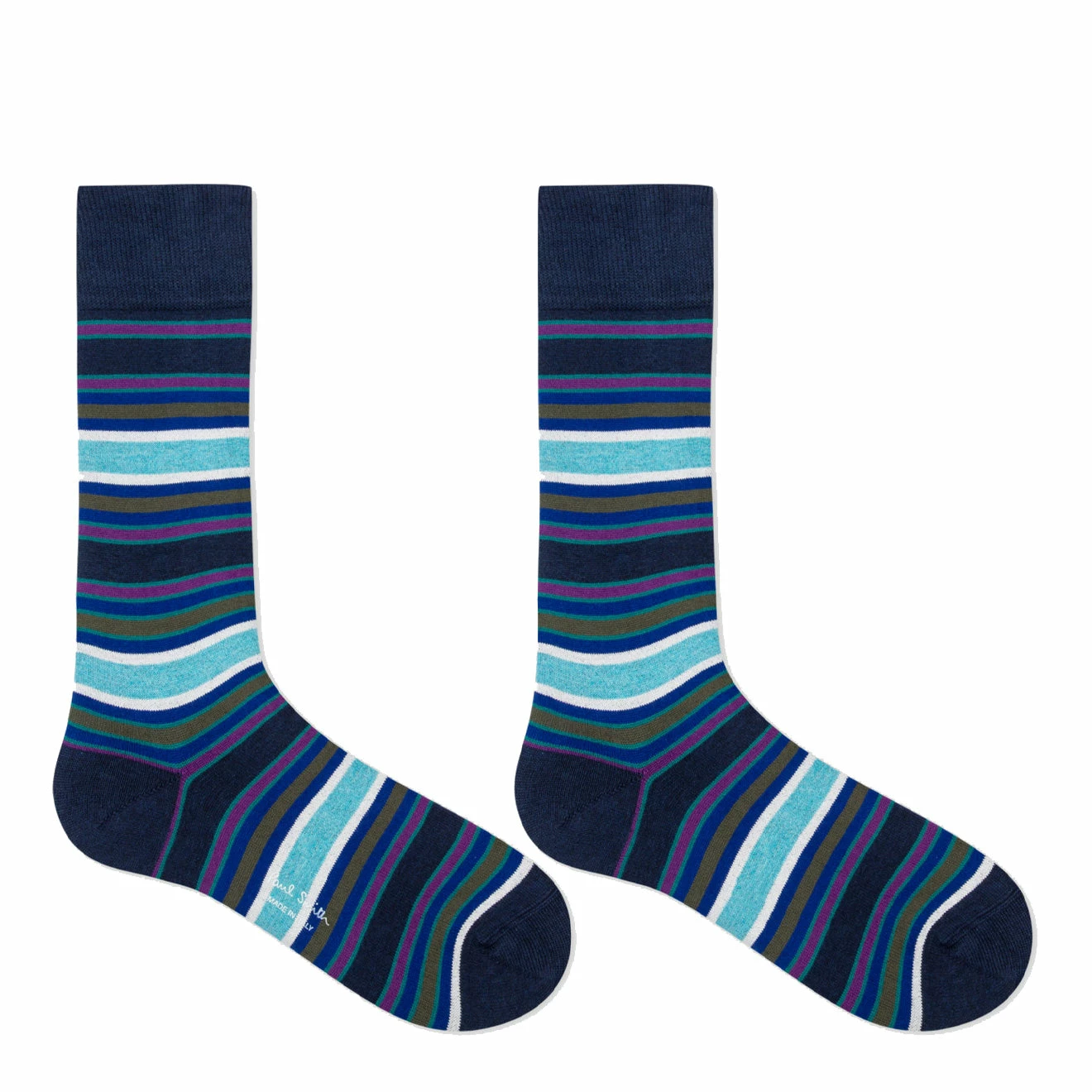 Paul Smith Cotton-Blend Stripe Socks Navy 2 Paul Smith Cotton-Blend Stripe Socks Navy - Image 2
