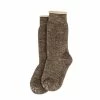 Rototo Double Face Crew Socks Dark Brown / Brown