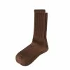 Rototo Loose Pile Crew Socks Chocolate