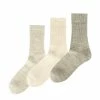Rototo Organic Daily 3 Pack Ribbed Ecru / Gray