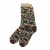 Rototo Pile Camo Crew Socks Beige