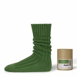 Decka Cased Heavyweight Plain Socks Green